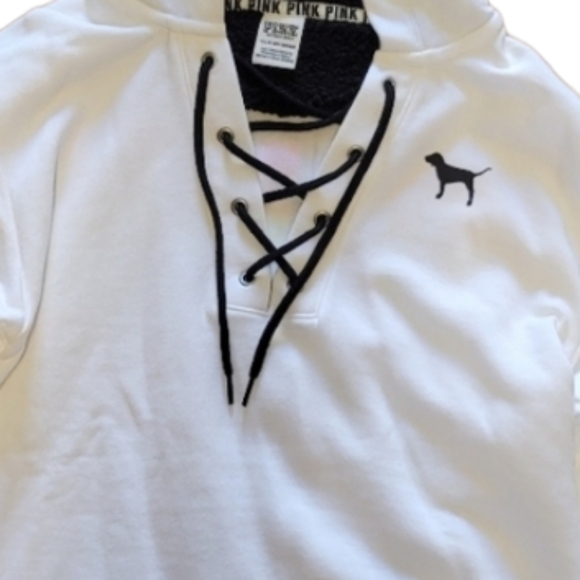 Victoria's Secret PINK Rare Rainbow Checkerboard Hoodie L - Picture 5 of 10